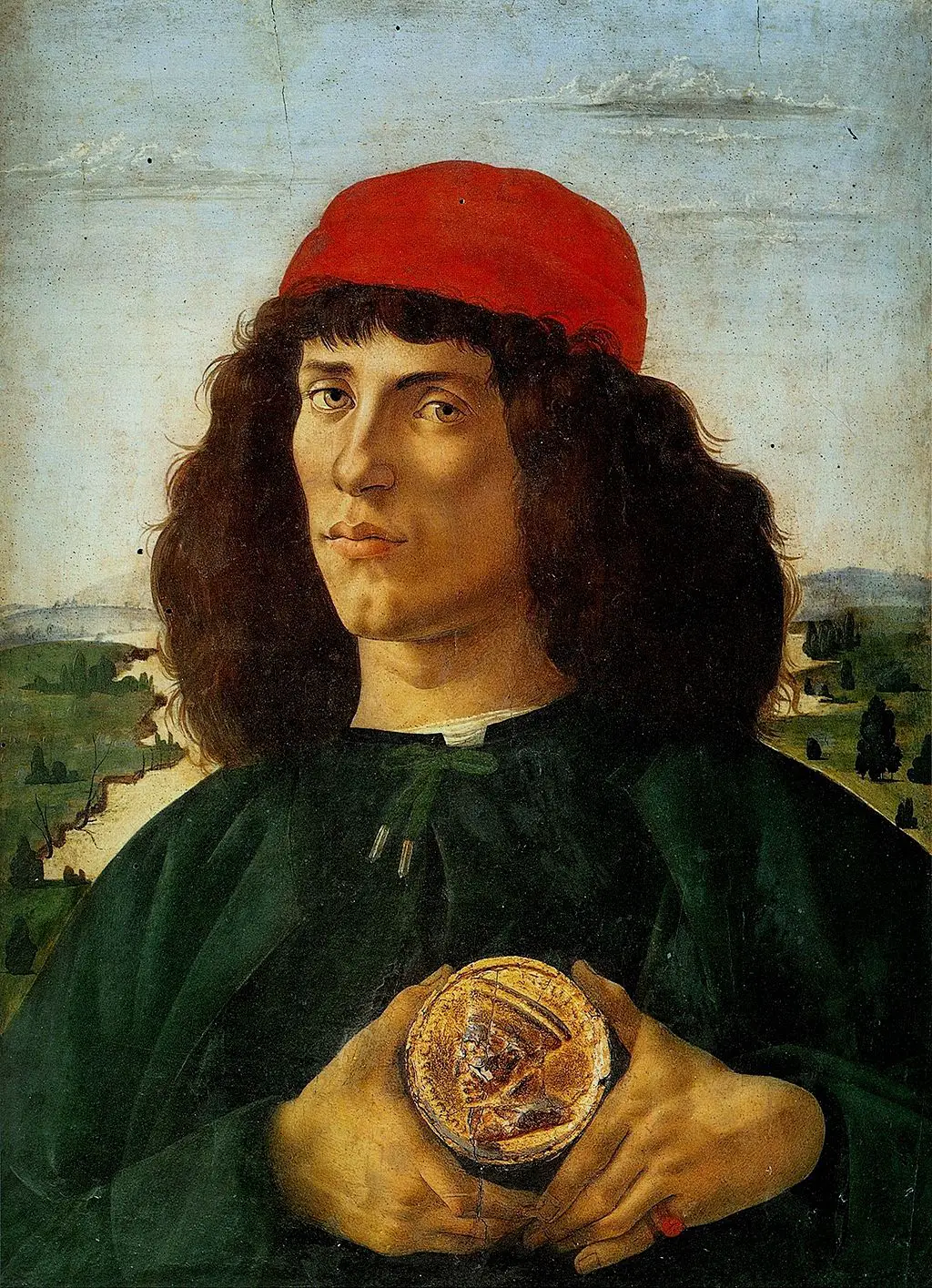 Portrait of a Man in Detail Sandro Botticelli
